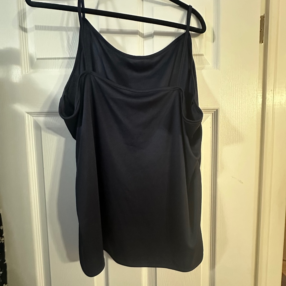 Women’s Reversible Camisole 2XL Navy – Scoop/ V-Neck Tank Top – Plus Size